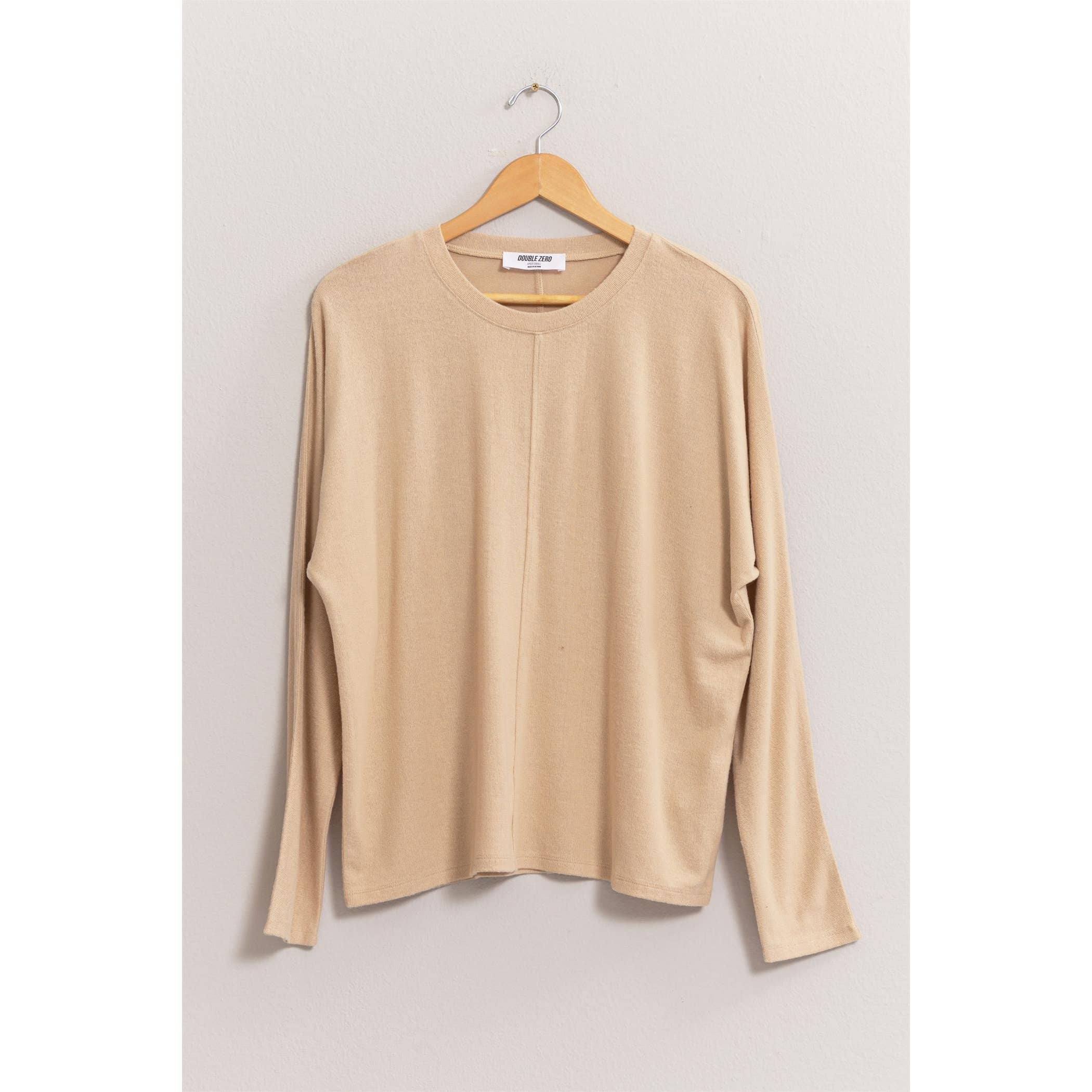 Seam Front Long Sleeve Top