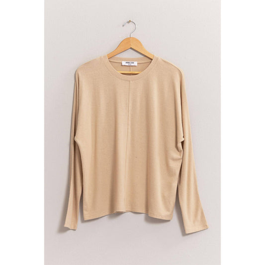 Seam Front Long Sleeve Top