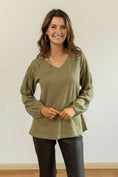 Load image into Gallery viewer, Sage Waffle Knit Top
