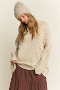 Load image into Gallery viewer, Cleo Oversized Mock Neck Checkered Sweater
