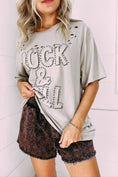 Load image into Gallery viewer, Rock & Roll Graphic Ripped Oversized Tee | S-XL
