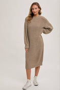 Load image into Gallery viewer, Oversized Lightweight Knit Sweater Midi Dress
