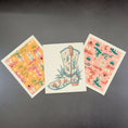 Load image into Gallery viewer, Western Boot Coral Patterned Swedish Dish Cloths
