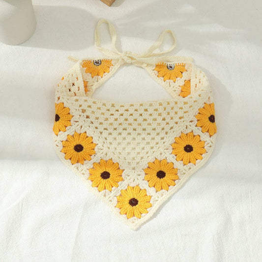 Handmade Crochet Sunflower Headband/Bandana