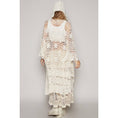 Load image into Gallery viewer, Crochet bell sleeve long open cardigan
