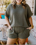 Load image into Gallery viewer, Ribbed Top and Shorts Set Plus Size
